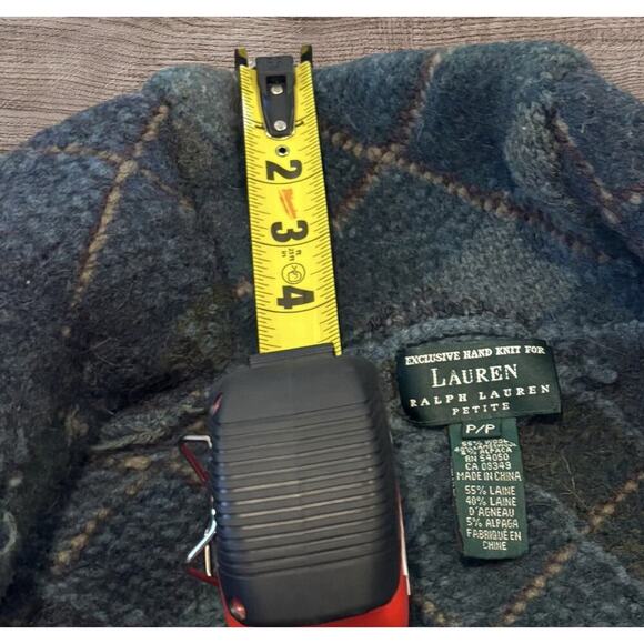 Vintage Ralph Lauren Sweater Green Wool/Hand Knitted - Picture 9 of 9